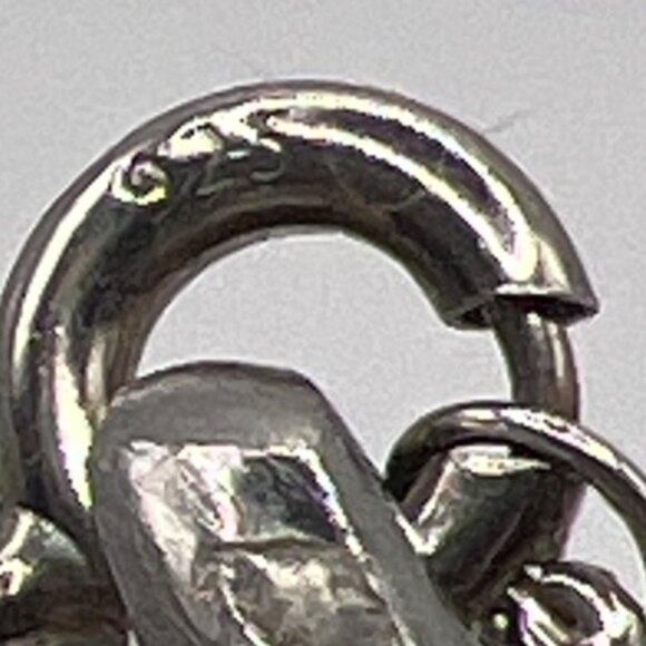 Vintage Sterling Silver Heart Pendant Necklace Purple Stone & Intricate Design - Picture 8 of 11